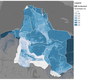 Flood risk map of the Kloosterzande area (in depth case of the pilot for Zeeland as a whole) 